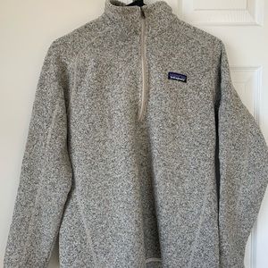Patagonia pullover, cream or beige, L